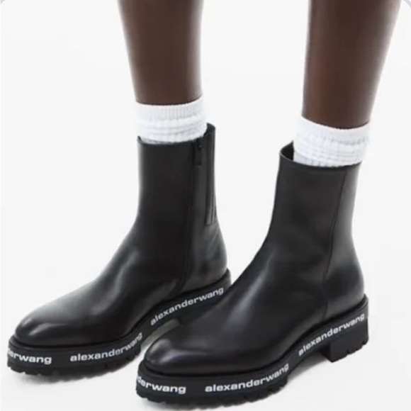 Alexander Wang Shoes - Alexander Wang Women’s Sanford Ankle Logo Print Boots